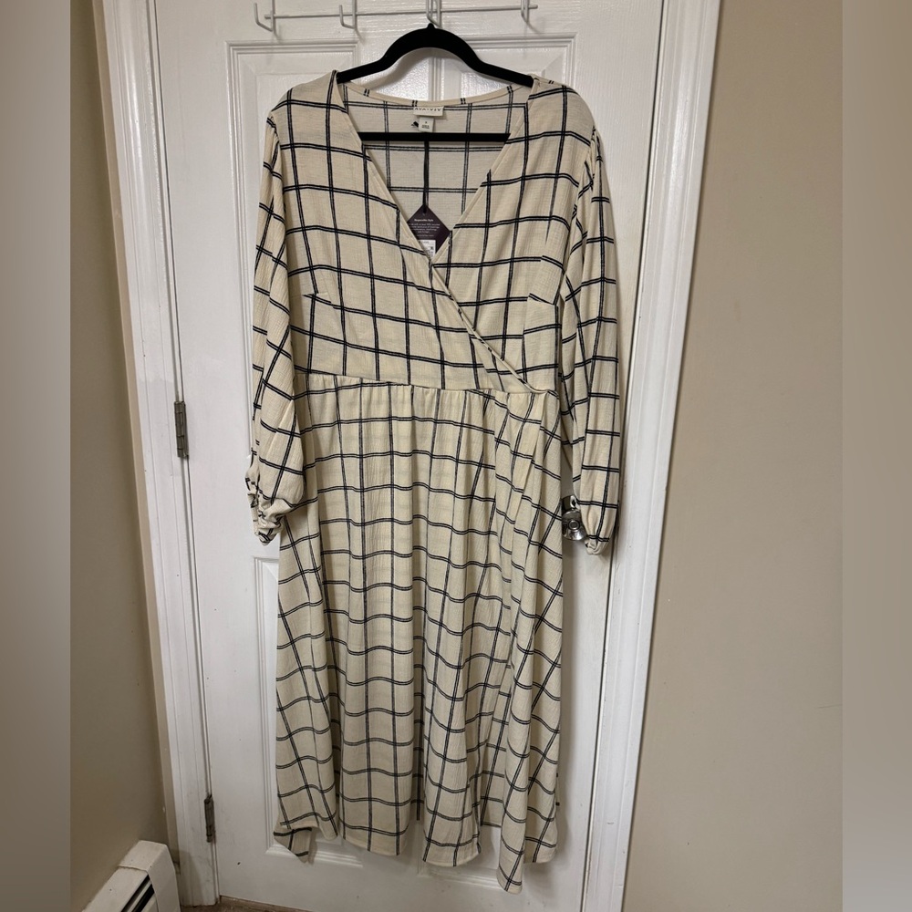 Cream and black striped dress, Ava&viv NWT